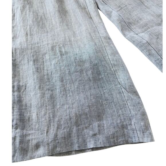 Theory Wide Leg 100% Hemp Blue Chambray Pants S NWT Drawstring - Picture 4 of 5